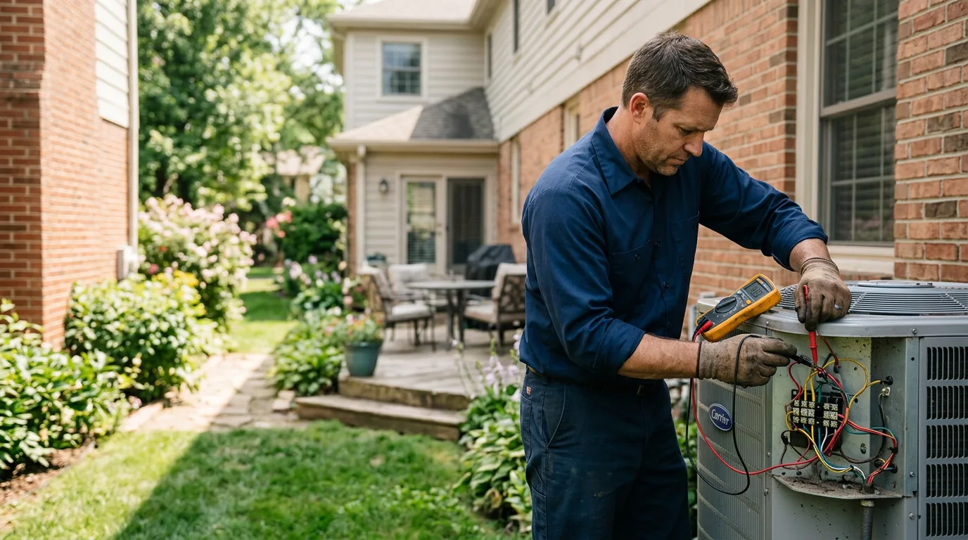 HVAC technician working near Stockton, KS